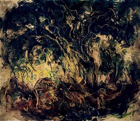 MARKET UNDER THE BANYAN TREE by Affandi